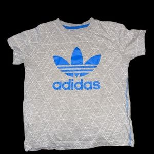 Boys Grey Adidas geometric shirt